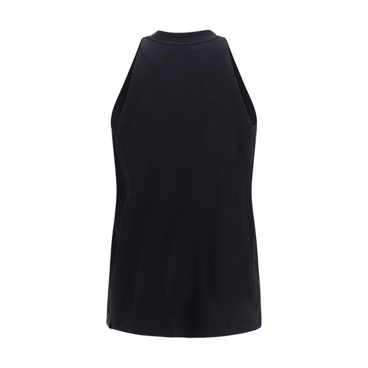 Darkpark Black Cotton Sleeveles T-Shirt