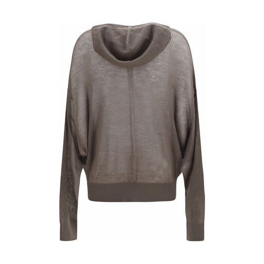 Rick Owens Gray Cashmere Hoodie