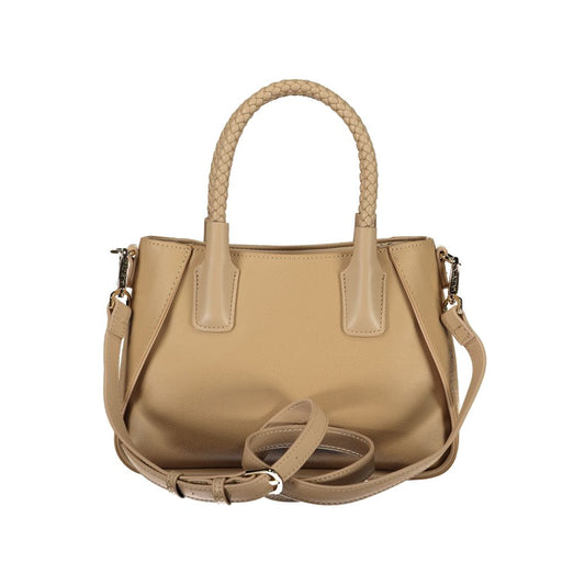 Mario Valentino Beige Polyurethan Damen Tasche mit Henkeln und Schulterriemen