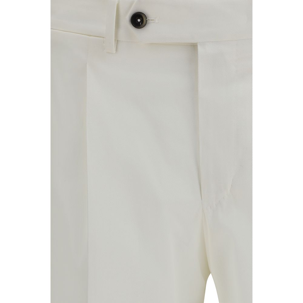 PT Torino Weiße legere Baumwollhose