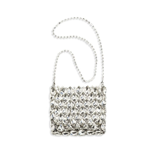 Self-Portrait Silver Polyester Shoulder Bag