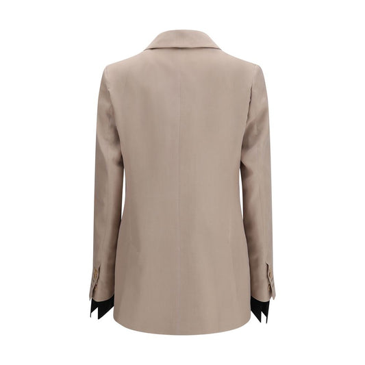 Max Mara Beige Silk Blazer