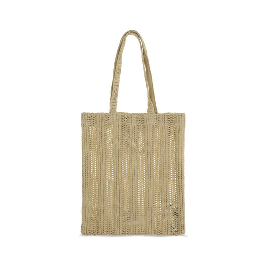 PINKO Beige Raffia Shoulder Bag