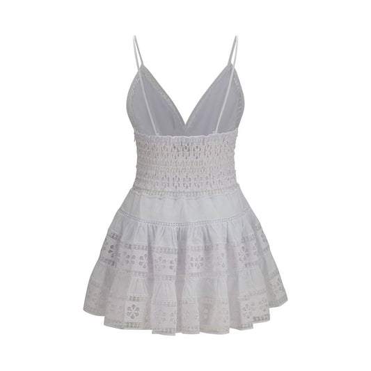 Charo Ruiz White Cotton Casual Dress