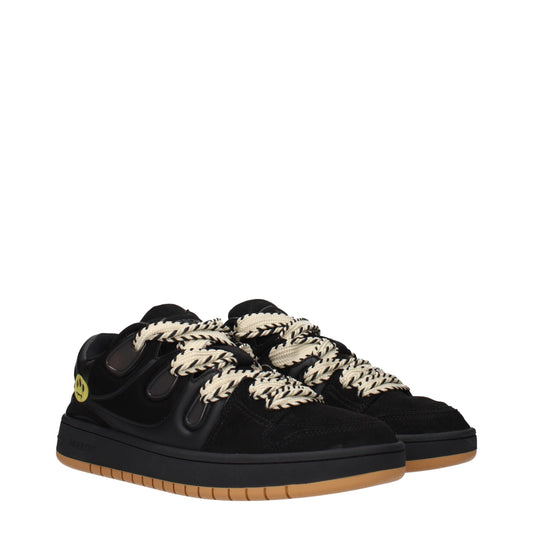 Barrow Black Leather Sneakers
