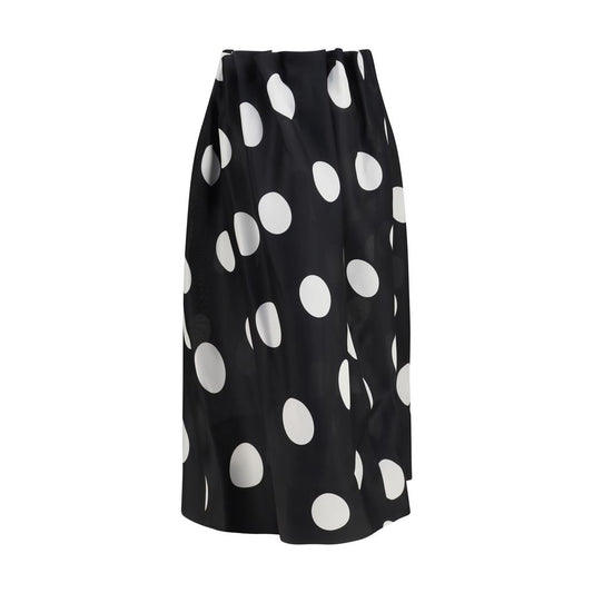 Khaite Black Silk Skirt