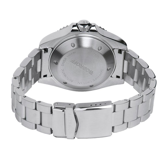 Bobroff Silver Stainless Steel Sport Watch