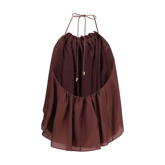 Zimmermann Bordeaux Silk Blouse