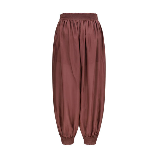 Zimmermann Bordeaux Silk Casual Pants