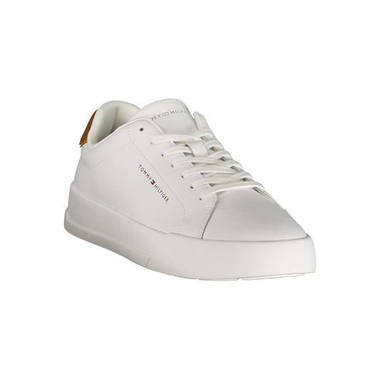 Tommy Hilfiger White Polyester Athletic Sneakers
