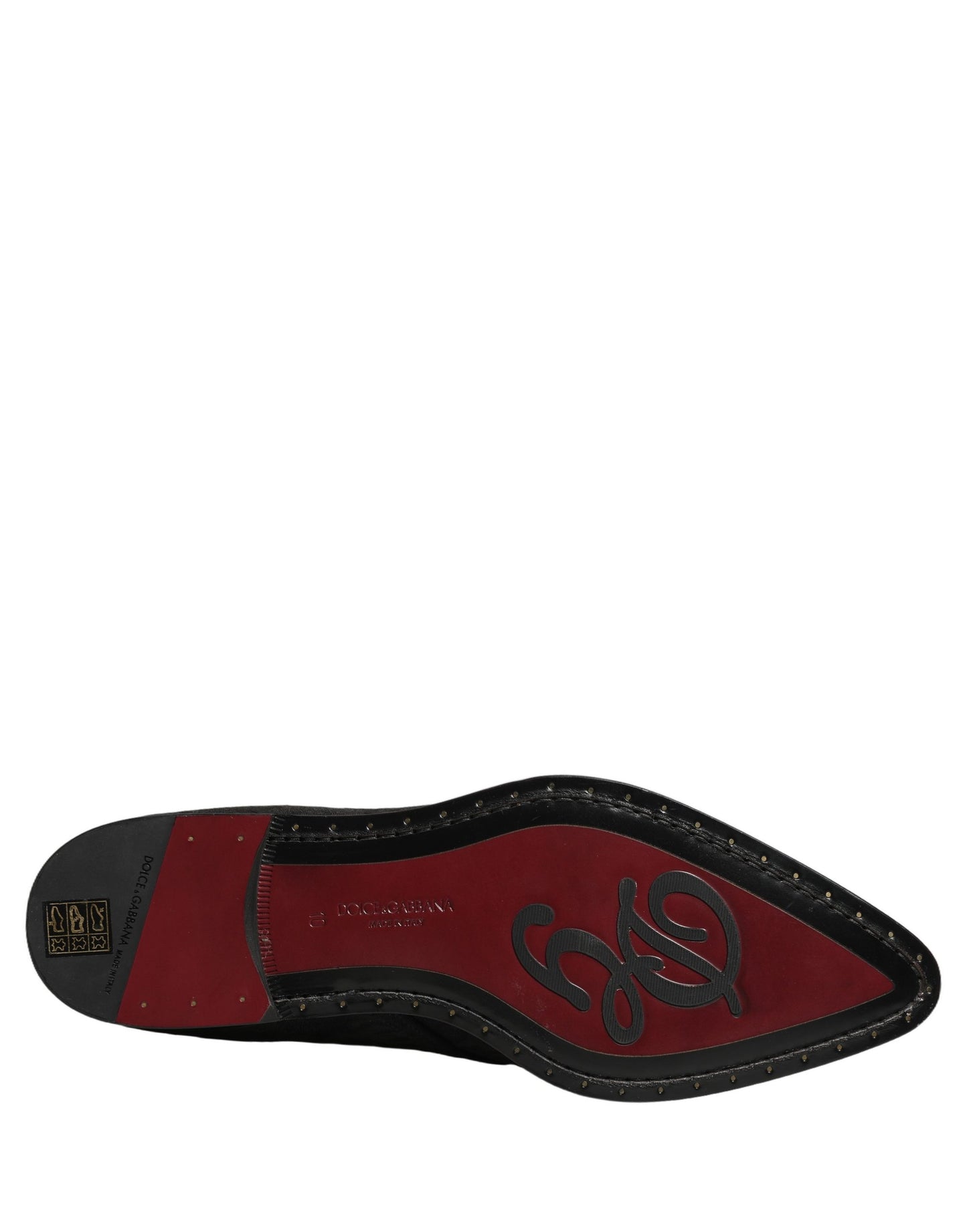 Dolce & Gabbana Black Embellished Men Derby Dress Formal Shoes