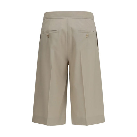 Max Mara Beige Wool Oves Aries Bermuda Shorts