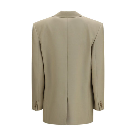 Saint Laurent Beige Wool Oves Aries Blazer
