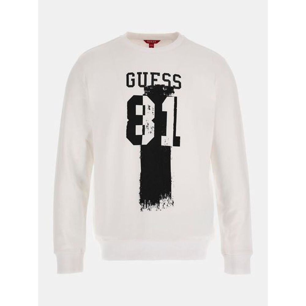 Guess White Cotton Sweatshirt