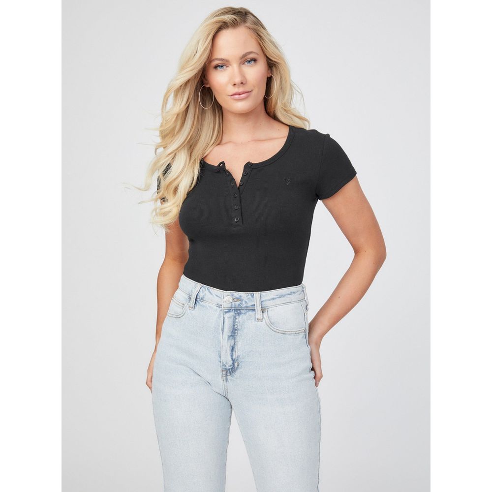 Guess Black Cotton T-Shirt
