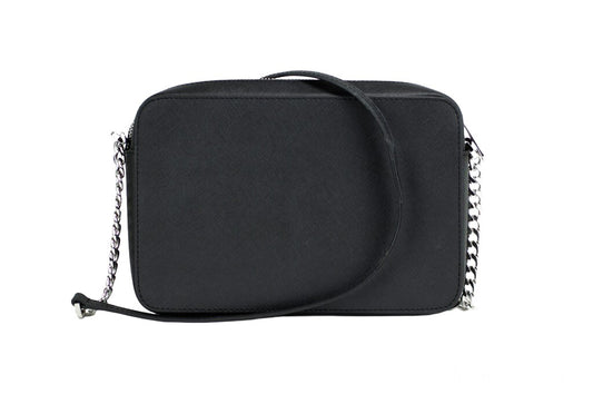 Michael Kors Jet Set Large East West Black Saffiano Leather Crossbody Handbag
