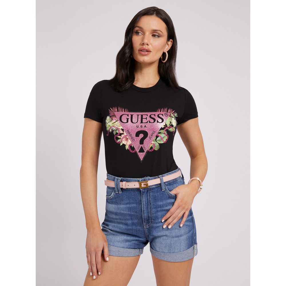Guess Black Cotton T-Shirt