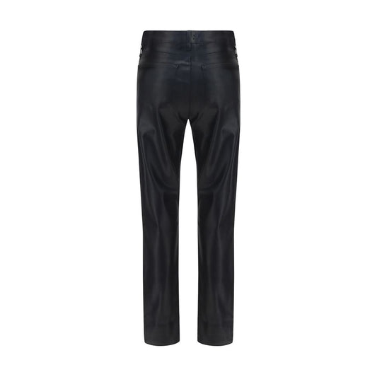 L'Agence Black Leather Pants