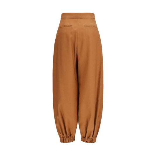 Fendi Brown Linen Casual Pants