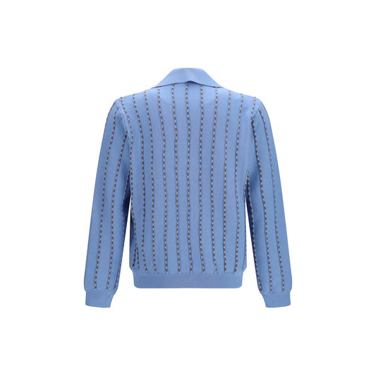 Fendi Blue Cotton Sweatshirt
