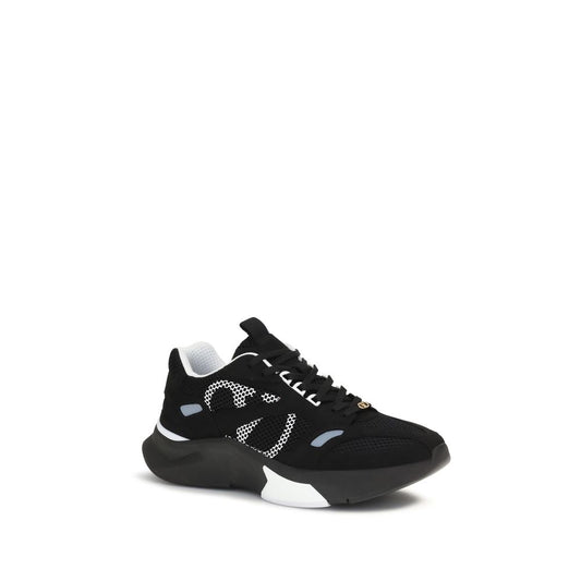Valentino Garavani Black Polyester Athletic Sneakers