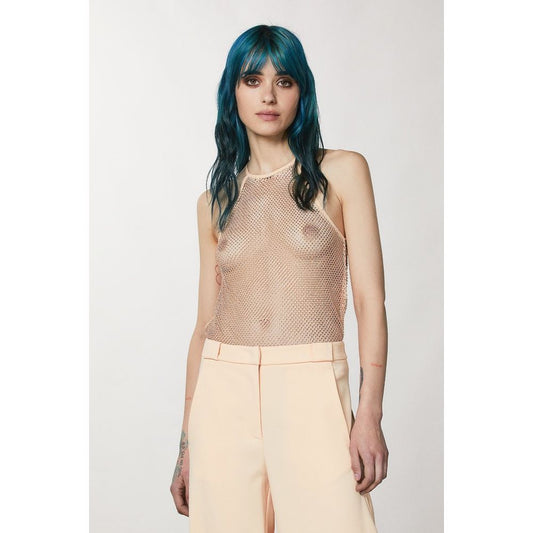 Patrizia Pepe Pink Polyester Tank Tops