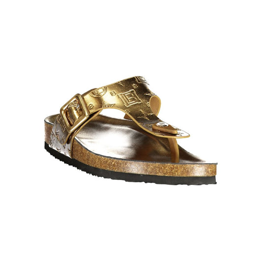 Laura Biagiotti Bronze Polyurethane Women's Sandal