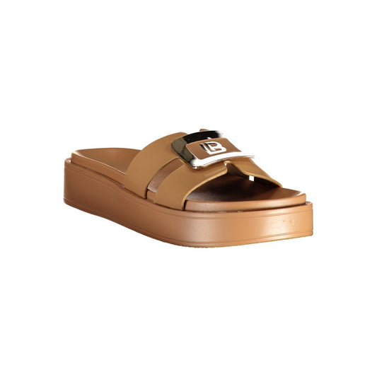Laura Biagiotti Beige Polyurethane Women's Sandal