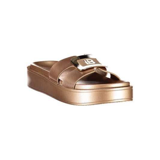 Laura Biagiotti Bronze Polyurethane Women's Sandal