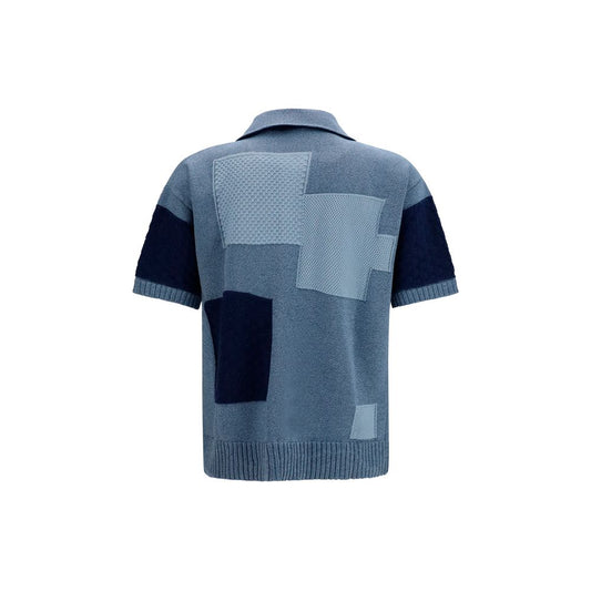 Laneus Blue Cotton Cardigan