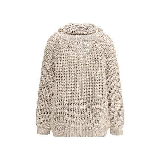 Brunello Cucinelli Beige Cotton Cardigan