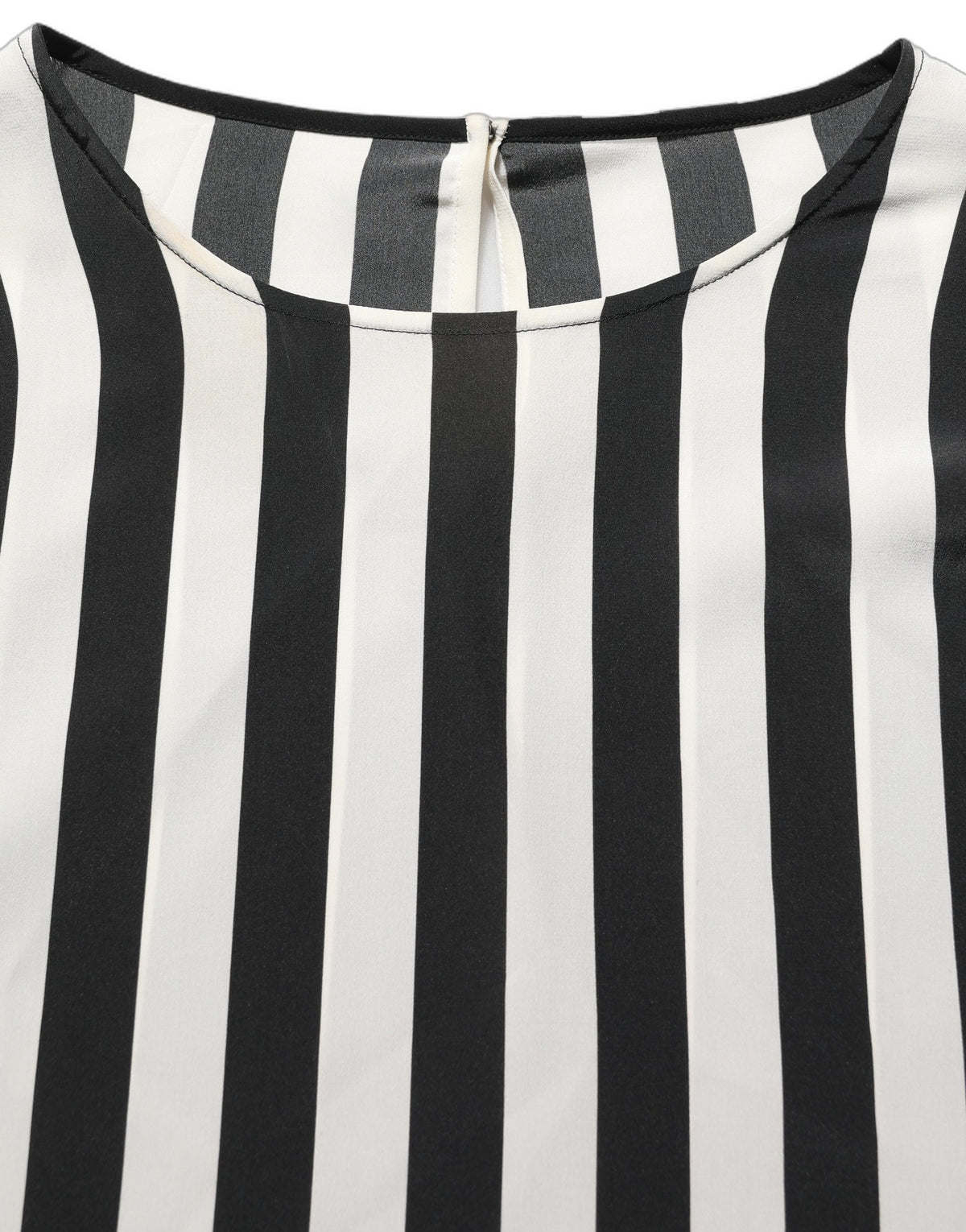 Dolce & Gabbana Bluse mit Rundhalsausschnitt, schwarz-weiß gestreift