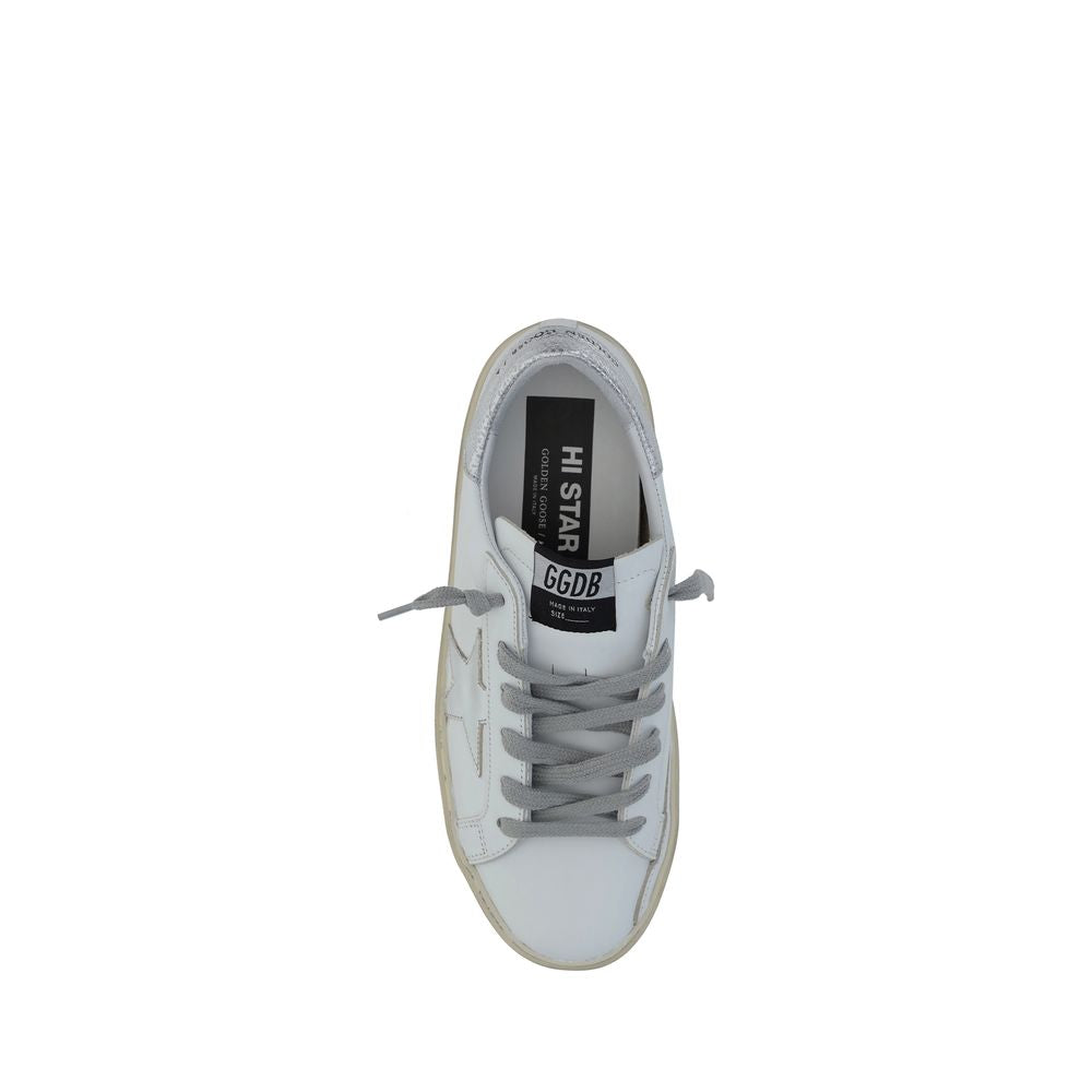 Golden Goose White Calf Leather Bos Taurus Low Top Sneakers