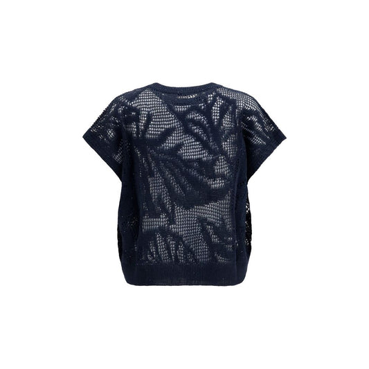Brunello Cucinelli Blue Linen T-Shirt