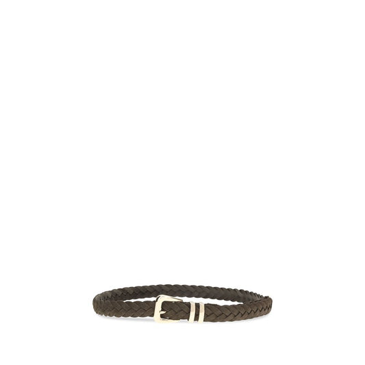 Brunello Cucinelli Brown Calf Leather Bos Taurus Regular Belt