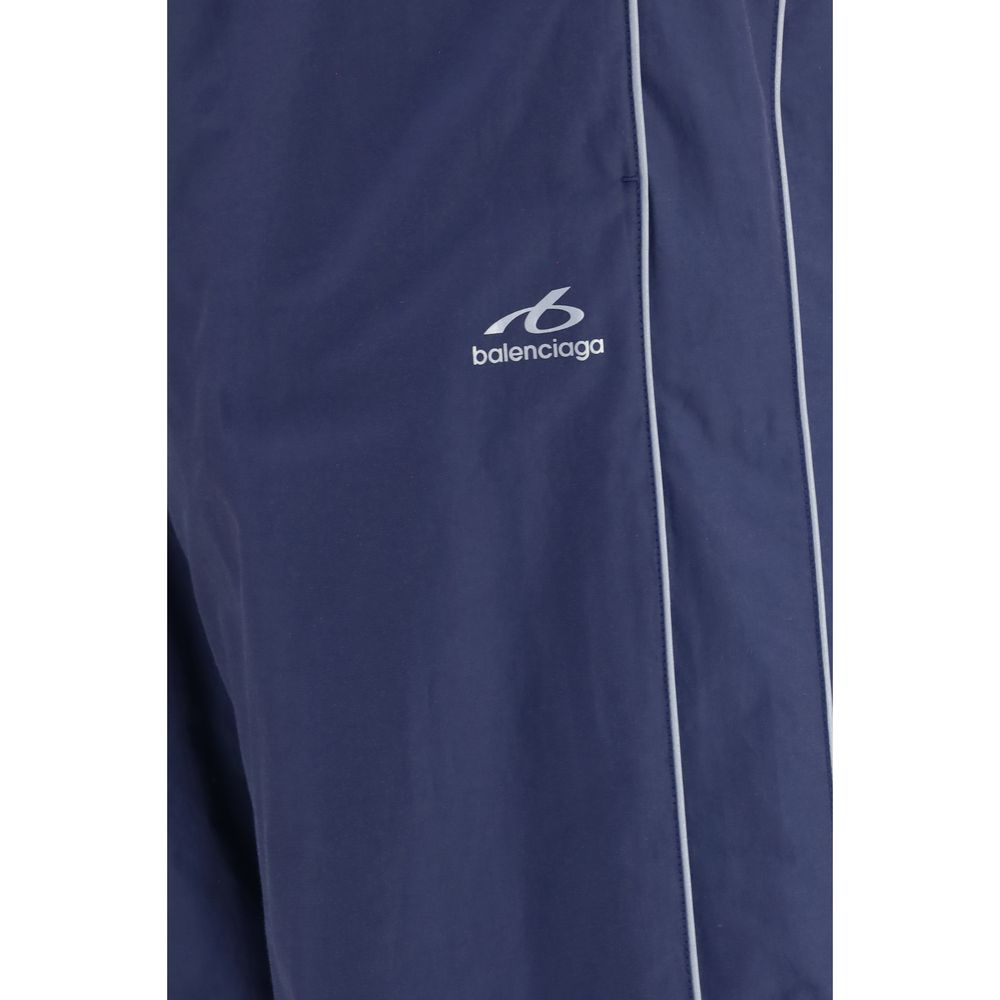 Balenciaga Blaue Baumwoll-Athletik-Hose