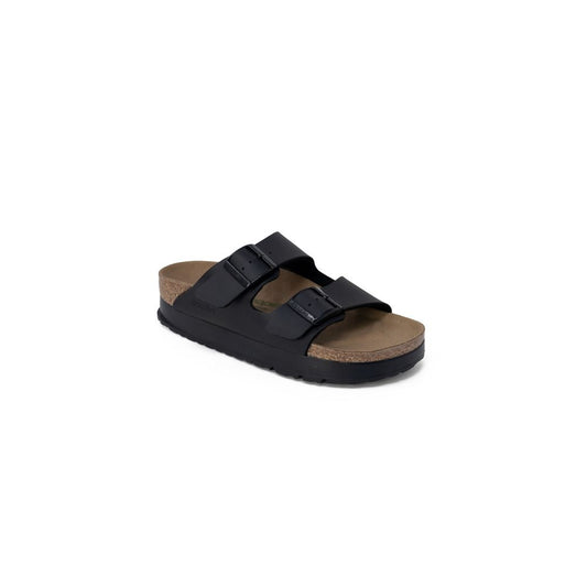 Birkenstock Black Synthetic Platform Sandals