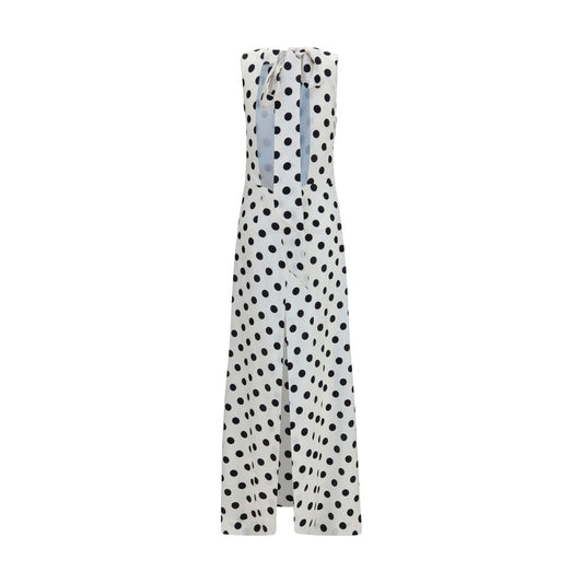 SA SU PHI White Silk Long Dress