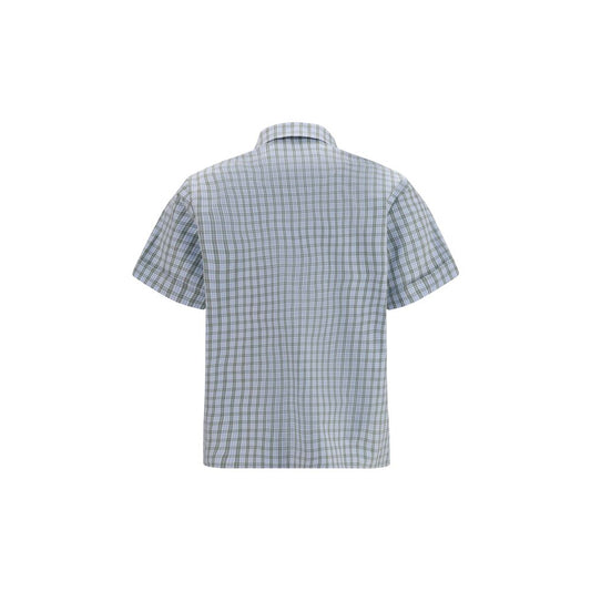 Miu Miu Blue Cotton Pattern Shirt