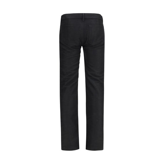 Rick Owens Black Wool Oves Aries Straight-Leg Jeans