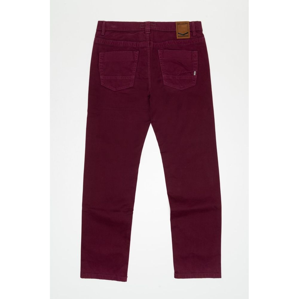 Bikkembergs Bordeaux Cotton Slim Fit Jeans