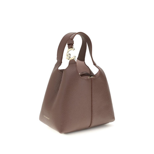 Coccinelle Beige Calf Leather Bos Taurus Shoulder Bag