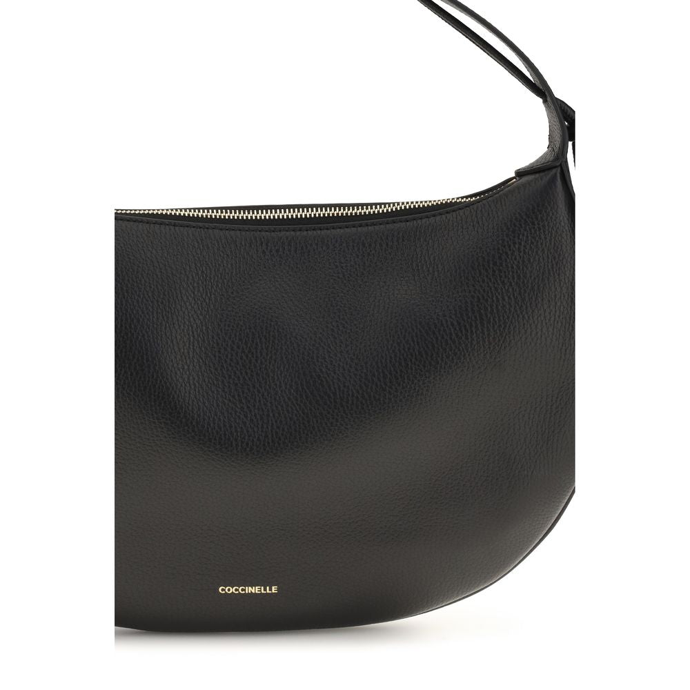 Coccinelle Schultertasche aus schwarzem Kalbsleder (Bos Taurus)