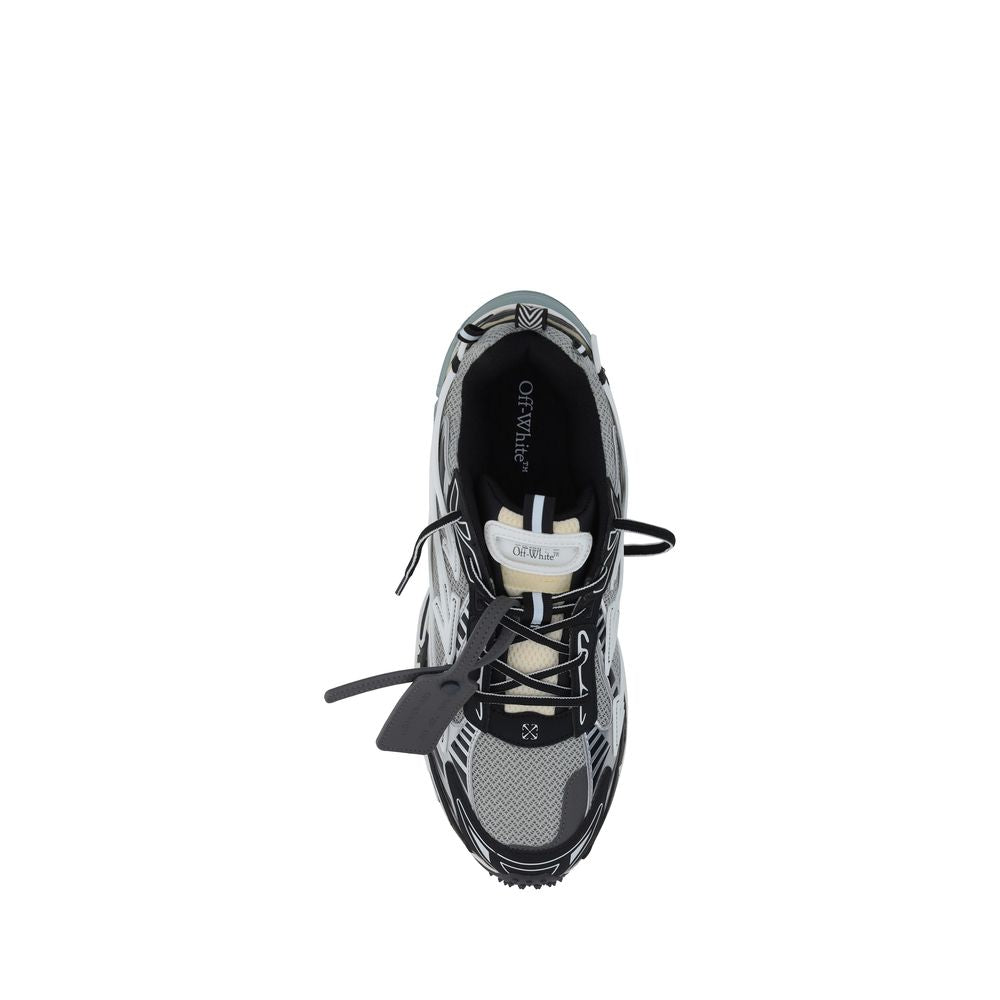 Off-White Graue Polyurethan-Sportschuhe