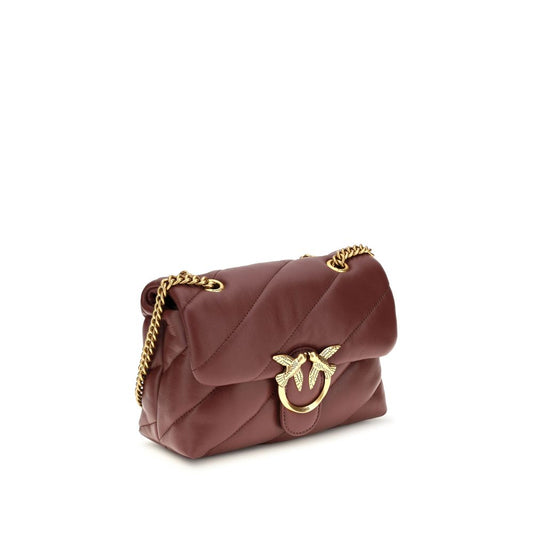 PINKO Schultertasche aus bordeauxfarbenem Lammleder (Ovis Aries)