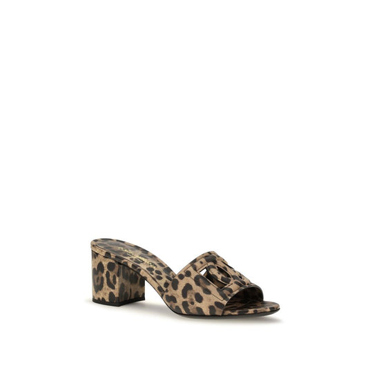 Dolce & Gabbana Beige Calf Leather Bos Taurus Mules