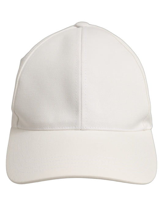 Dolce & Gabbana Men White Cotton Baseball Capello 6 Panels Hat