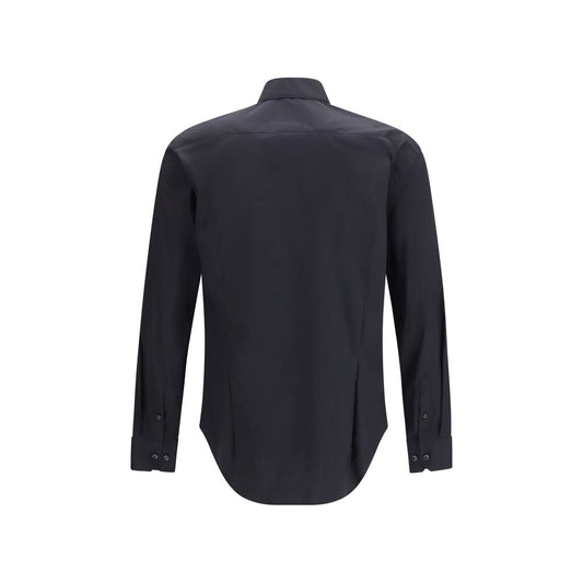 Giorgio Armani Black Cotton Dress Shirt