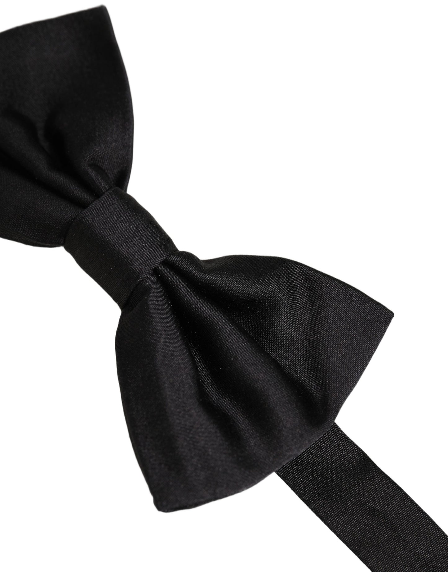 Dolce & Gabbana Men Black 100% Silk Adjustable Neck Papillon Bow Tie