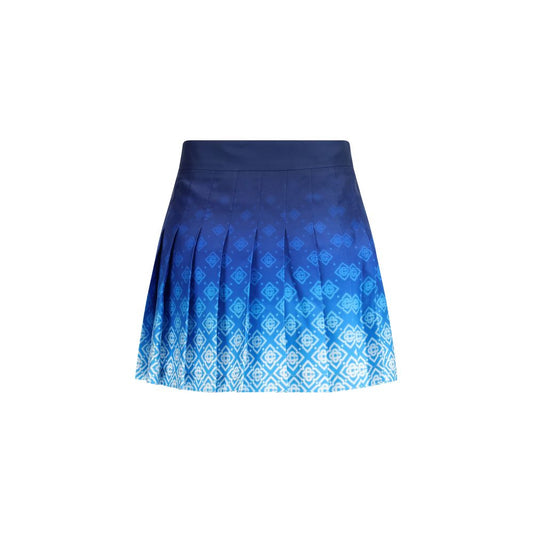 Casablanca Blue Silk Mini Skirt